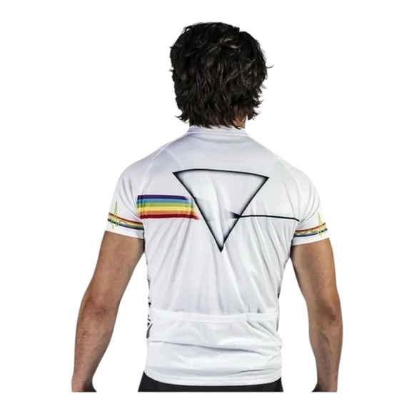 Primal Pink Floyd White Dark Side of the Moon Cycling Jersey NWT - Picture 6 of 8